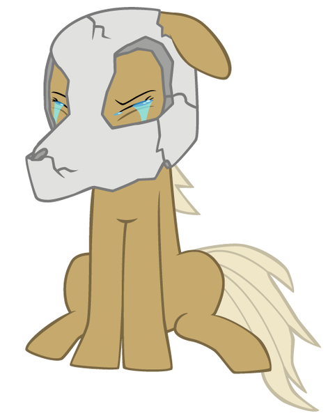 Size: 520x663 | Tagged: safe, artist:magical7, derpibooru import, ponified, cubone, earth pony, pony, crying, eyes closed, female, floppy ears, mare, pokémon, sad, simple background, skull, solo, white background