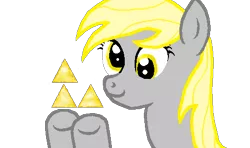 Size: 481x285 | Tagged: safe, derpibooru import, derpy hooves, pegasus, pony, female, fixed, mare, newbs can't triforce, the legend of zelda, triangles, triforce