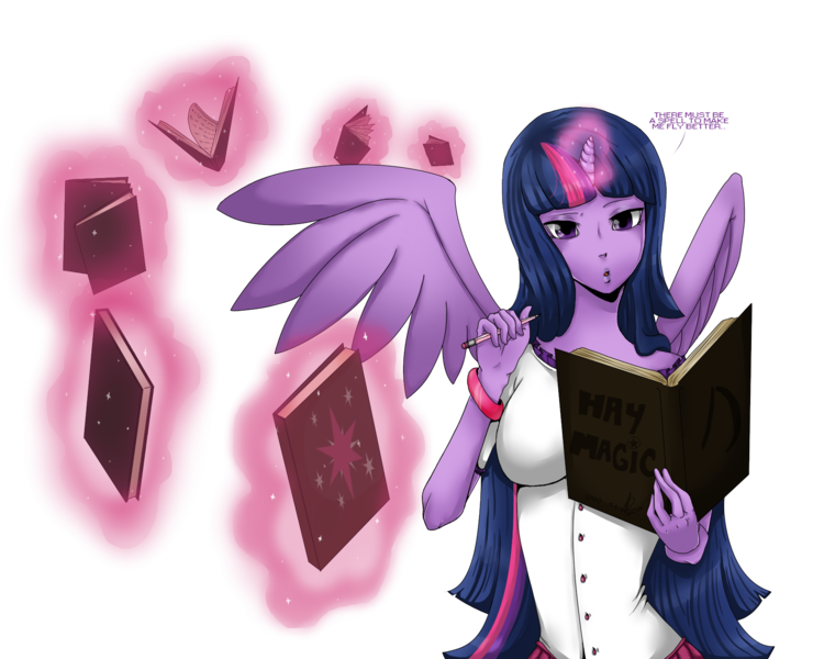 Size: 1725x1380 | Tagged: alicorn, artist:indie-punk, book, derpibooru import, horn, horned humanization, human, humanized, magic, pony coloring, safe, solo, twilight sparkle, twilight sparkle (alicorn), winged humanization, wings