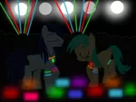 Size: 1600x1200 | Tagged: artist:longct18, dancing, derpibooru import, nightclub, rave, safe, soarin', sunshower raindrops