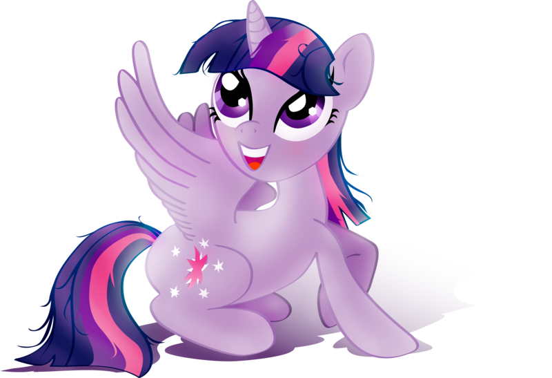 Size: 3800x2597 | Tagged: safe, artist:nicolaykoriagin, derpibooru import, twilight sparkle, twilight sparkle (alicorn), alicorn, pony, female, happy, mare, sitting, solo