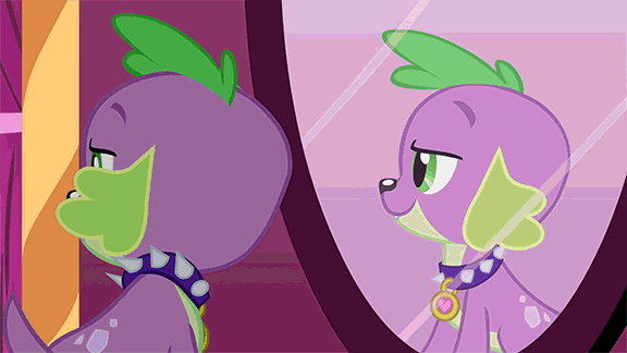 Size: 576x324 | Tagged: safe, derpibooru import, spike, dog, equestria girls, equestria girls (movie), animated, facial hair, moustache, solo, spike the dog, spike's dog collar, this is our big night