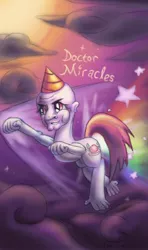 Size: 884x1498 | Tagged: artist:cazra, derpibooru import, doctor, hand, human, lyra's uncle, miracles, rainbow, safe, solo, weird