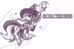 Size: 569x380 | Tagged: safe, artist:johnjoseco, derpibooru import, trixie, pony, unicorn, ask gaming princess luna, clothes, cosplay, costume, dragon's crown, female, mare, solo, sorceress, staff