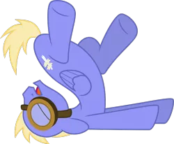 Size: 873x720 | Tagged: safe, artist:chainchomp2, derpibooru import, thorn (character), pegasus, pony, hurricane fluttershy, .svg available, anatomically incorrect, background pony, eyes closed, goggles, incorrect leg anatomy, legs in air, male, open mouth, simple background, solo, stallion, svg, transparent background, upside down, vector, wat