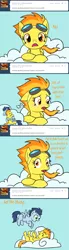 Size: 639x2328 | Tagged: artist:okiedokielokie, ask-mlpspitfire, cloud, derpibooru import, goggles, safe, soarin', spitfire, tumblr