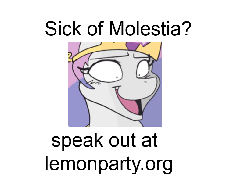 Size: 800x600 | Tagged: derpibooru import, down with molestia, drama, it's a trap, lemon party, princess celestia, princess molestia, questionable, shock site link, shock sites, trap (device)