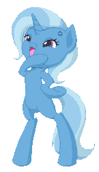 Size: 288x496 | Tagged: safe, artist:jdan-s, derpibooru import, trixie, pony, animated, bipedal, cross-popping veins, cute, diatrixes, gif, laughing, noblewoman's laugh, simple background, solo, transparent background, vector