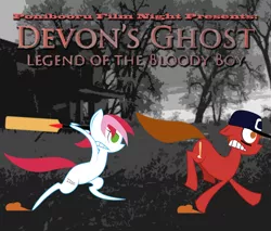 Size: 1000x850 | Tagged: artist:daisyhead, cricket bat, derpibooru import, devon's ghost: legend of the bloody boy, oc, oc:flicker, ponibooru film night, safe, unofficial characters only