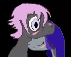 Size: 764x608 | Tagged: safe, artist:thanotos omega, derpibooru import, ponified, pony, black background, crona, ms paint, raven (teen titans), shipping, simple background, soul eater, teen titans