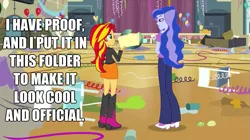 Size: 625x351 | Tagged: safe, derpibooru import, princess luna, sunset shimmer, equestria girls, equestria girls (movie), balloon, caption, image macro, text, vice principal luna