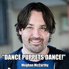 Size: 223x223 | Tagged: caption, dance puppets dance, derpibooru import, human, image macro, irl, irl human, lauren faust, m.a. larson, m.a. larson's beautiful smile, meghan mccarthy, photo, picture for breezies, safe, satire, solo, text, troll quote, word of faust