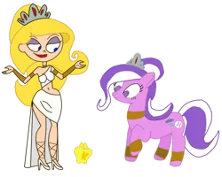 Size: 999x799 | Tagged: safe, artist:screwbally, derpibooru import, screwball, human, pony, apple of discord, crossover, eris (goddess), the grim adventures of billy and mandy
