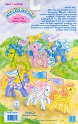 Size: 709x1119 | Tagged: backcard, bonnie bonnets, buttons (g1), derpibooru import, g1, g1 backstory, merriweather (g1), munchy, night glider (g1), safe, twice as fancy buttons, twice as fancy ponies, yum yum