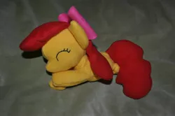 Size: 4288x2848 | Tagged: apple bloom, artist:blindfaith-boo, beanie (plushie), derpibooru import, irl, photo, plushie, safe