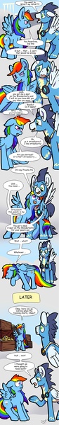 Size: 900x6402 | Tagged: questionable, artist:davidcurser, derpibooru import, rainbow dash, soarin', comic, female, food, hug, innuendo, male, pie, pun, shipping, soarindash, straight, subversion, winghug