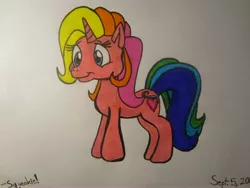 Size: 4000x3000 | Tagged: artist:squeakiethefreakie, derpibooru import, g3, g3.5, g3 to g3.5, generation leap, rarity (g3), safe, solo, traditional art