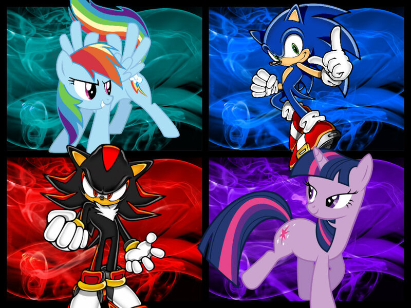 Size: 1024x768 | Tagged: artist:shadowandtwilight, crossover, derpibooru import, rainbow dash, safe, shadow the hedgehog, sonic the hedgehog, sonic the hedgehog (series), twilight sparkle, vector, wallpaper