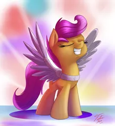 Size: 900x991 | Tagged: artificial wings, artist:tsitra360, augmented, cyborg, derpibooru import, mechanical wing, prosthetics, safe, scootaloo, scootaloo can't fly, solo, wings