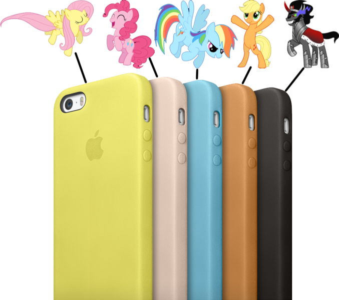 Size: 989x877 | Tagged: apple (company), applejack, derpibooru import, fluttershy, iphone, iphone 5s, iphone case, king sombra, logo, pinkie pie, rainbow dash, safe, simple background, transparent background