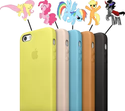 Size: 989x877 | Tagged: apple (company), applejack, derpibooru import, fluttershy, iphone, iphone 5s, iphone case, king sombra, logo, pinkie pie, rainbow dash, safe, simple background, transparent background