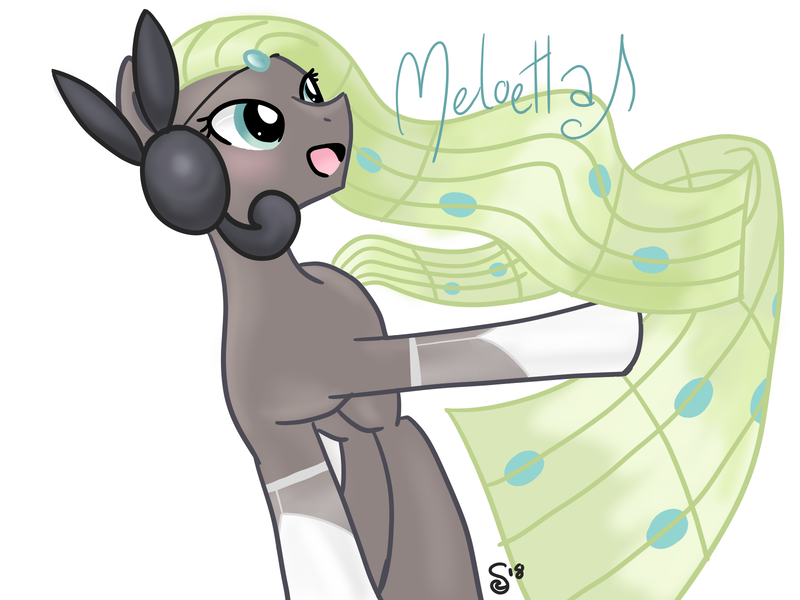 Size: 1600x1200 | Tagged: safe, artist:minty-red, derpibooru import, ponified, meloetta, pony, pokémon, solo