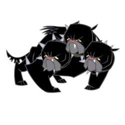 Size: 894x894 | Tagged: artist:chainrayen, cerberus, cerberus (character), derpibooru import, dog, multiple heads, safe, simple background, solo, three heads, transparent background, vector