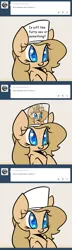 Size: 650x2250 | Tagged: safe, artist:slavedemorto, derpibooru import, oc, oc:backy, unofficial characters only, earth pony, pony, backy's hat, droste effect, exploitable, female, hat, hatception, mare, meme template, recursion, solo, tumblr