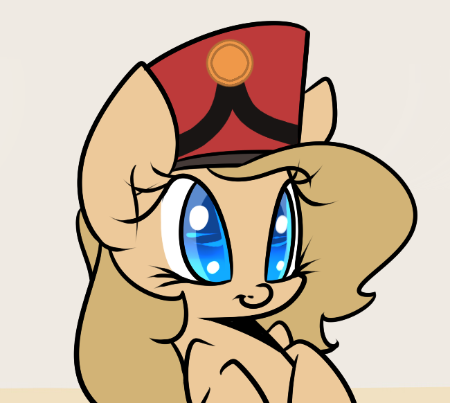Size: 650x582 | Tagged: artist:slavedemorto, backy's hat, derpibooru import, meme, oc, oc:backy, safe, solo, stout shako, team fortress 2, unofficial characters only