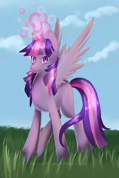 Size: 700x1041 | Tagged: safe, artist:nalenthi, derpibooru import, twilight sparkle, twilight sparkle (alicorn), alicorn, pony, female, magic, mare, solo