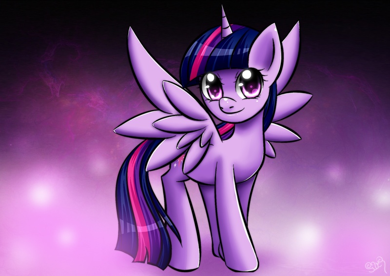 Size: 1999x1414 | Tagged: safe, artist:princesssilverglow, derpibooru import, twilight sparkle, twilight sparkle (alicorn), alicorn, pony, female, mare, solo