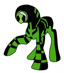 Size: 613x695 | Tagged: safe, artist:megaartist923, derpibooru import, ponified, alien, pony, ben 10, ben 10 omniverse, solo, upgrade (ben 10)