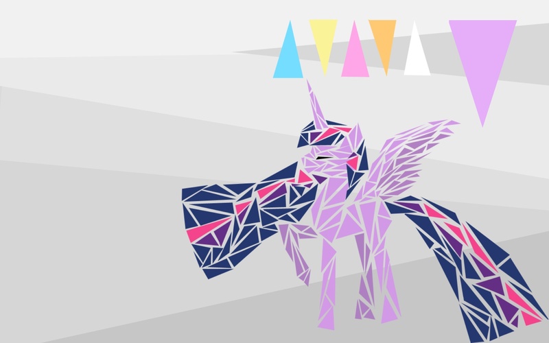 Size: 1638x1024 | Tagged: safe, artist:willywolfy, derpibooru import, twilight sparkle, twilight sparkle (alicorn), alicorn, pony, female, fragments, mare, triangle, wallpaper