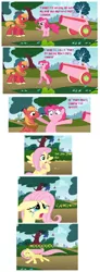 Size: 988x2690 | Tagged: safe, derpibooru import, big macintosh, fluttershy, pinkie pie, comic, female, fluttermac, male, mspaintponies, party cannon, pinkiemac, pinky-mac's cannon, shipping, straight, text