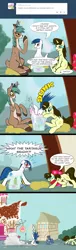 Size: 800x2642 | Tagged: archer (character), artist:sevireth, crossover, deer, derpibooru import, ghostly scootaloo, oc, oc:bright spark, oc:fafaeli, oc:roboshi, safe, scootablue, sugarcube corner