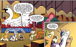 Size: 1040x650 | Tagged: 8-bit (character), artist:andypriceart, bird, derpibooru import, drop dead gorgeous, gaffer, gizmo, idw, safe, shining armor, spoiler:comic, spoiler:comic11, swan