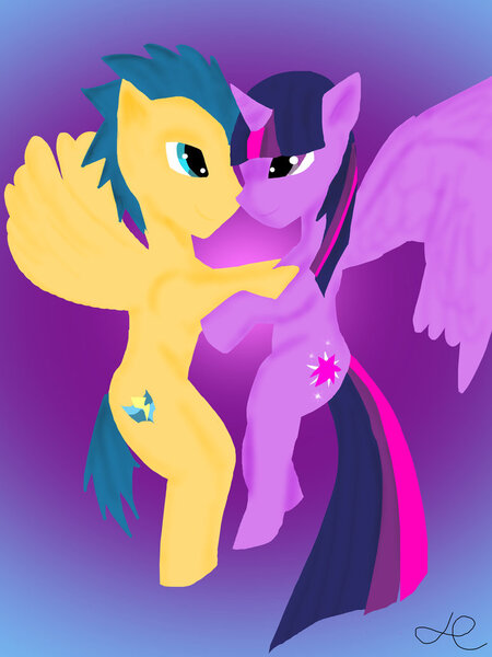 Size: 774x1032 | Tagged: safe, artist:hbvampire, derpibooru import, flash sentry, twilight sparkle, twilight sparkle (alicorn), alicorn, pony, female, flashlight, male, mare, shipping, straight