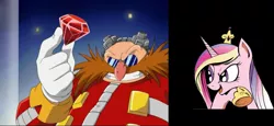 Size: 1041x480 | Tagged: chaos emerald, deeply intrigued cadance, derpibooru import, doctor eggman, evil, exploitable meme, meme, obligatory pony, princess cadance, safe, sonic the hedgehog (series), sonic x