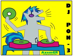 Size: 1423x1096 | Tagged: safe, artist:axemgr, derpibooru import, vinyl scratch, ponified, pony, keith haring's bark dog, parody