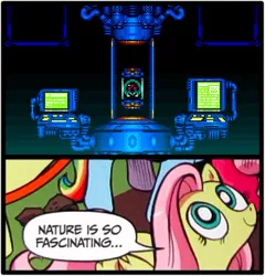 Size: 400x417 | Tagged: derpibooru import, exploitable meme, fluttershy, idw, meme, metroid, metroid (species), nature is so fascinating, nintendo, obligatory pony, safe, super metroid, the baby