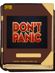 Size: 600x800 | Tagged: barely pony related, book, book cover, book cover meme, cover, derpibooru import, don't panic, exploitable meme, hitchhiker's guide to the galaxy, meme, safe