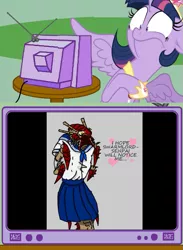 Size: 561x768 | Tagged: safe, derpibooru import, twilight sparkle, twilight sparkle (alicorn), alicorn, pony, exploitable meme, female, heresy, mare, mawloc, meme, obligatory pony, tv meme, tyranids, warhammer (game), warhammer 40k, wat, wtf