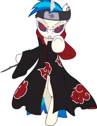 Size: 464x600 | Tagged: akatsuki, artist:holsternicholson, artist:macethebarrowslord, derpibooru import, edit, naruto, pain (naruto), safe, solo, vinyl scratch