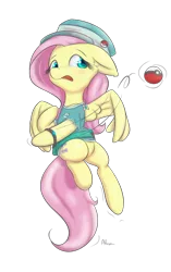 Size: 1700x2700 | Tagged: artist:alasou, clothes, derpibooru import, fluttershy, pokéball, pokémon, safe, solo