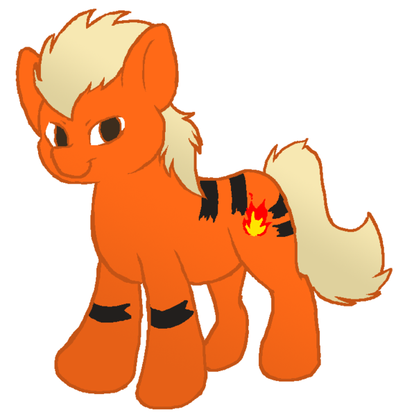 Size: 727x764 | Tagged: safe, artist:askponygrowlithe, derpibooru import, ponified, earth pony, growlithe, pony, pokémon, solo