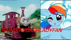 Size: 640x360 | Tagged: artist:jennafan1234, artist:pyruvate, cargo ship, crack shipping, crossover, crossover shipping, dead source, derpibooru import, edit, female, lady (thomas and the magic railroad), lesbian, locomotive, rainbow dash, safe, shipping, thomas the tank engine, train, train fetish, wat, why