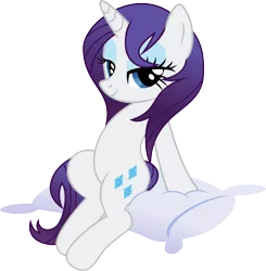 Size: 5557x5671 | Tagged: absurd resolution, artist:abydos91, beautiful, bedroom eyes, derpibooru import, pillow, rarity, rarity's day off, safe, simple background, sitting, solo, sultry pose, transparent background, vector, wet, wet mane, wet mane rarity