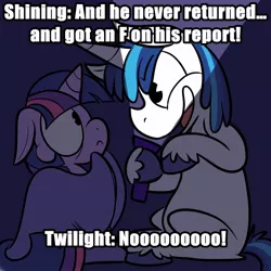 Size: 700x700 | Tagged: bed, dark, derpibooru import, exploitable meme, female, filly, flashlight (object), meme, safe, scared, shining armor, shining's scary stories, torch, twilight sparkle, younger