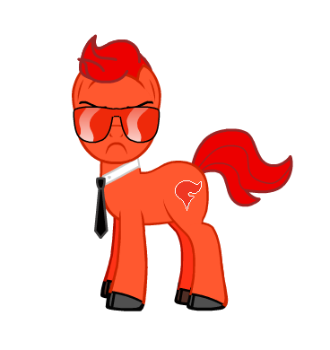 Size: 368x390 | Tagged: safe, derpibooru import, ponified, pony, pony creator, cloven hooves, looking at you, necktie, pokémon, pokémon x and y, solo, sunglasses, team flare