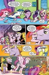 Size: 900x1384 | Tagged: safe, derpibooru import, idw, 8-bit (character), applejack, buck withers, diamond rose, flank thrasher, gaffer, lemony gem, pinkie pie, princess cadance, rarity, shining armor, twilight sparkle, alicorn, earth pony, pegasus, pony, unicorn, neigh anything, spoiler:comic, spoiler:comic12, advertisement, clothes, comic, devo, drums, female, heart, idw advertisement, jacket, keytar, male, mare, musical instrument, official comic, preview, spread wings, stallion, the mystic knights of the electric stable, wings
